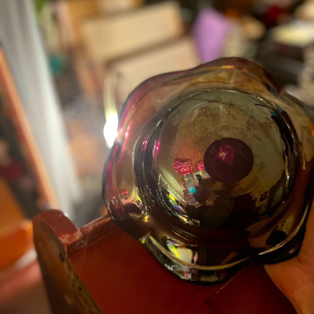 Traditional blown Spanish bowl in purple - Picture 6 of 8